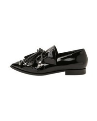 schwarze Slipper mit Quasten von MSGM