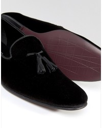 schwarze Slipper mit Quasten von Asos