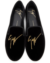 schwarze Slipper von Giuseppe Zanotti