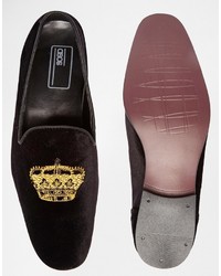 schwarze Slipper von Asos