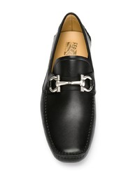 schwarze Slipper von Salvatore Ferragamo