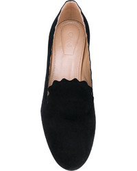 schwarze Slipper von Chloé