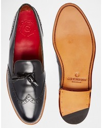 schwarze Slipper von Grenson