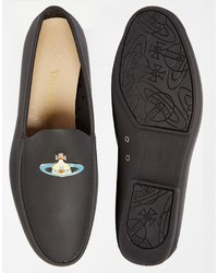 schwarze Slipper von Vivienne Westwood