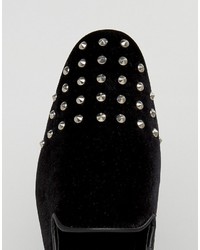 schwarze Slipper von Asos