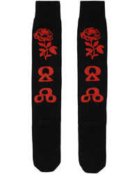 schwarze Socken mit Blumenmuster von Chopova Lowena