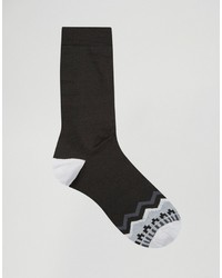 schwarze Socken mit Norwegermuster von Asos