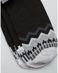 schwarze Socken mit Norwegermuster von Asos