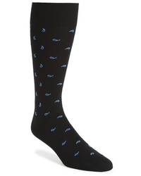 schwarze Socken mit Paisley-Muster