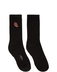 schwarze Socken mit Paisley-Muster von Noah NYC