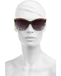 schwarze Sonnenbrille mit Leopardenmuster von Le Specs