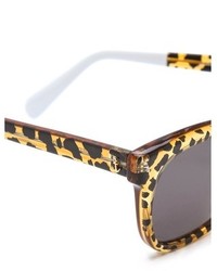 schwarze Sonnenbrille mit Leopardenmuster von Cat Eye