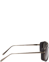 schwarze Sonnenbrille von Linda Farrow Luxe