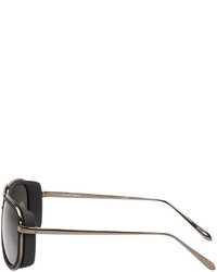 schwarze Sonnenbrille von Linda Farrow Luxe