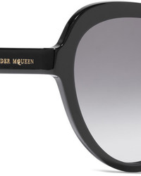 schwarze Sonnenbrille von Alexander McQueen