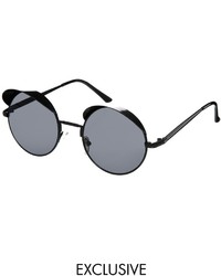 schwarze Sonnenbrille von Reclaimed Vintage