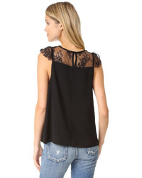 schwarze Spitze Bluse von WAYF