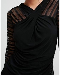 schwarze Spitze Bluse von Coast