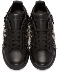 schwarze Spitze niedrige Sneakers von Dolce & Gabbana