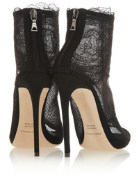 schwarze Spitze Stiefeletten von Dolce & Gabbana