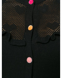 schwarze Spitze Strickjacke