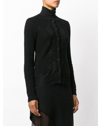 schwarze Spitze Strickjacke von Givenchy