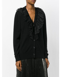 schwarze Spitze Strickjacke von Christopher Kane