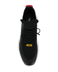 schwarze Sportschuhe mit geometrischem Muster von Fendi