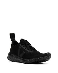 schwarze Sportschuhe von Rick Owens X Veja