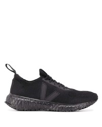 schwarze Sportschuhe von Rick Owens X Veja