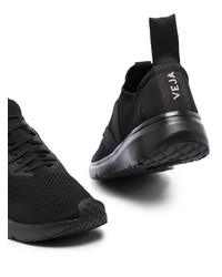 schwarze Sportschuhe von Rick Owens X Veja