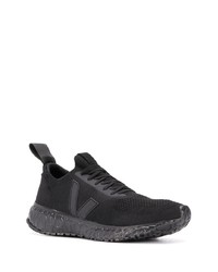 schwarze Sportschuhe von Rick Owens X Veja