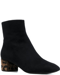 schwarze Stiefel mit Leopardenmuster von Giuseppe Zanotti Design