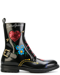 schwarze Stiefel von Dolce & Gabbana