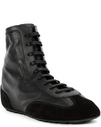 schwarze Stiefel von Saint Laurent