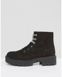 schwarze Stiefel von Pull&Bear