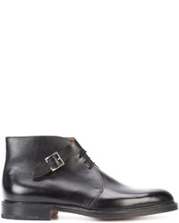 schwarze Stiefeletten von John Lobb