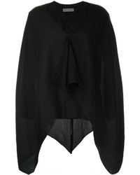 schwarze Strick Bluse von Issey Miyake