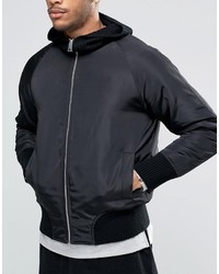 schwarze Strick Bomberjacke von Asos