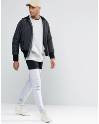 schwarze Strick Bomberjacke von Asos