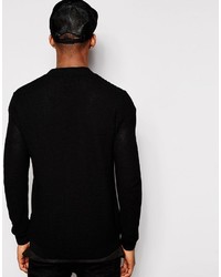 schwarze Strick Bomberjacke von Asos