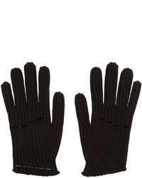 schwarze Strick Handschuhe
