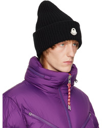 schwarze Strick Mütze von Moncler Genius