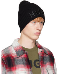 schwarze Strick Mütze von Hugo