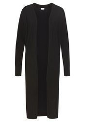 schwarze Strick Strickjacke mit einer offenen Front von Lascana
