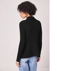 schwarze Strick Strickjacke mit einer offenen Front von STREET ONE