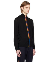 schwarze Strick Strickjacke von Paul Smith