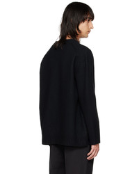 schwarze Strick Strickjacke von Jil Sander