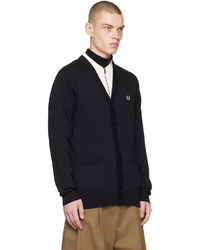 schwarze Strick Strickjacke von Fred Perry