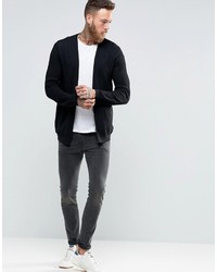 schwarze Strick Strickjacke von Asos